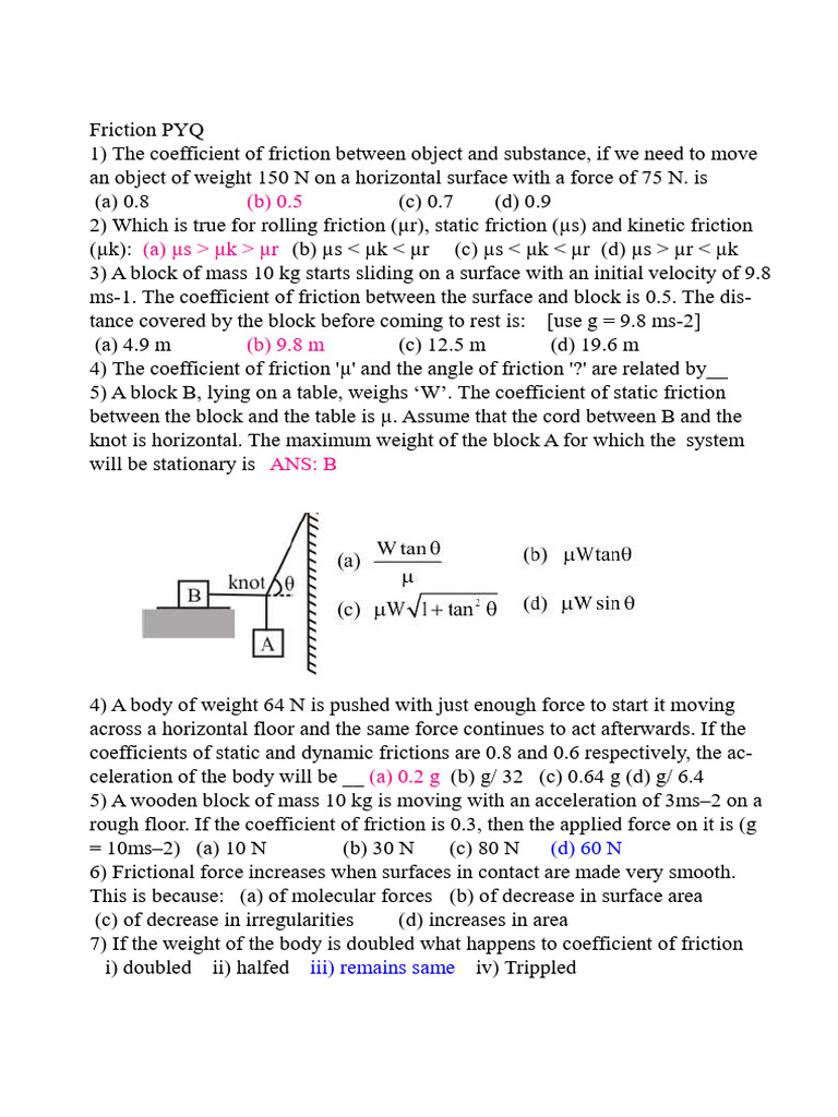 Friction for Chitti - Copy | PDF | Friction | Force