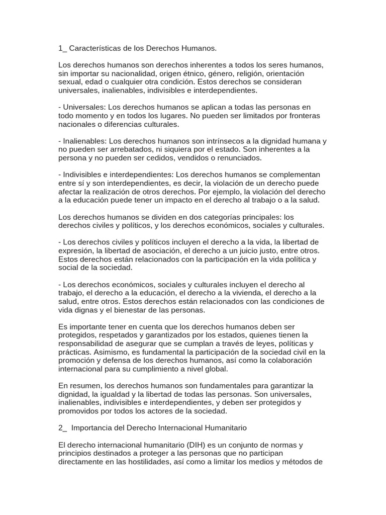 Derechos Humanos y Derecho Internacional | PDF | Ley humanitaria ...
