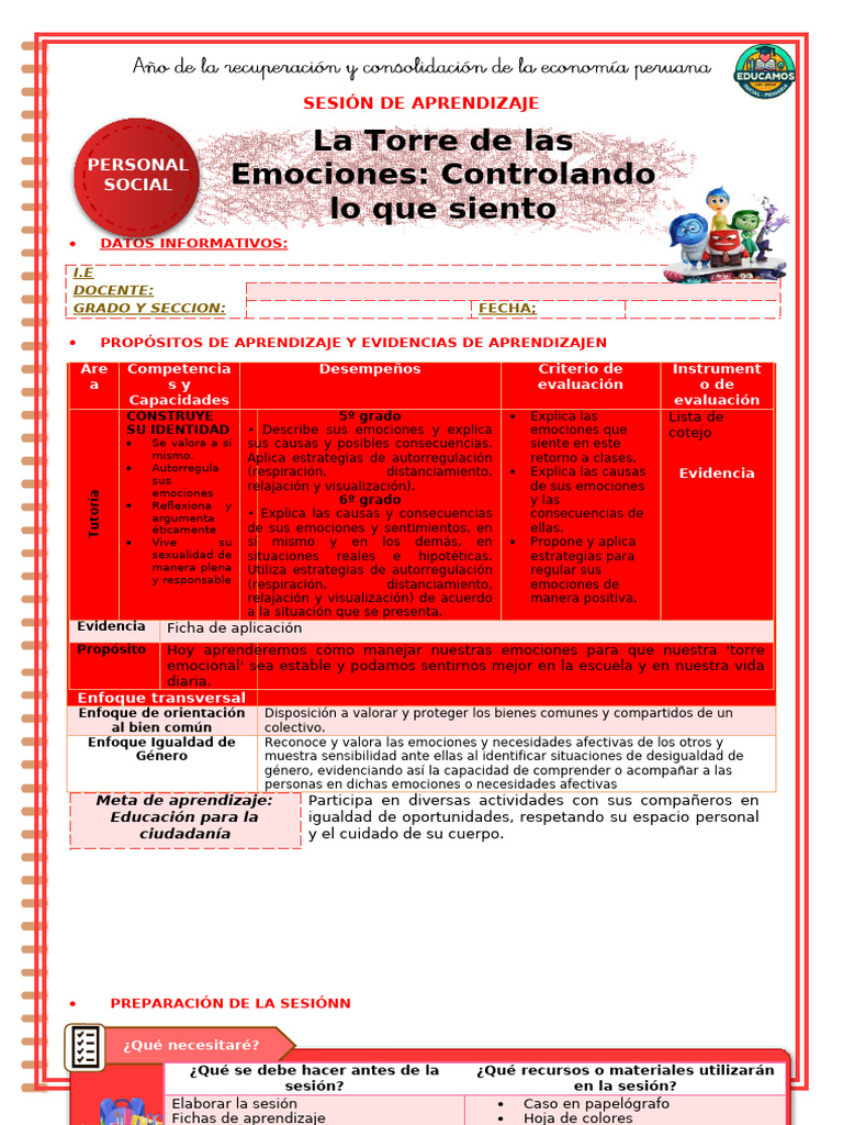 Manejo de Emociones en Clases | PDF | Las emociones | Autorregulación ...