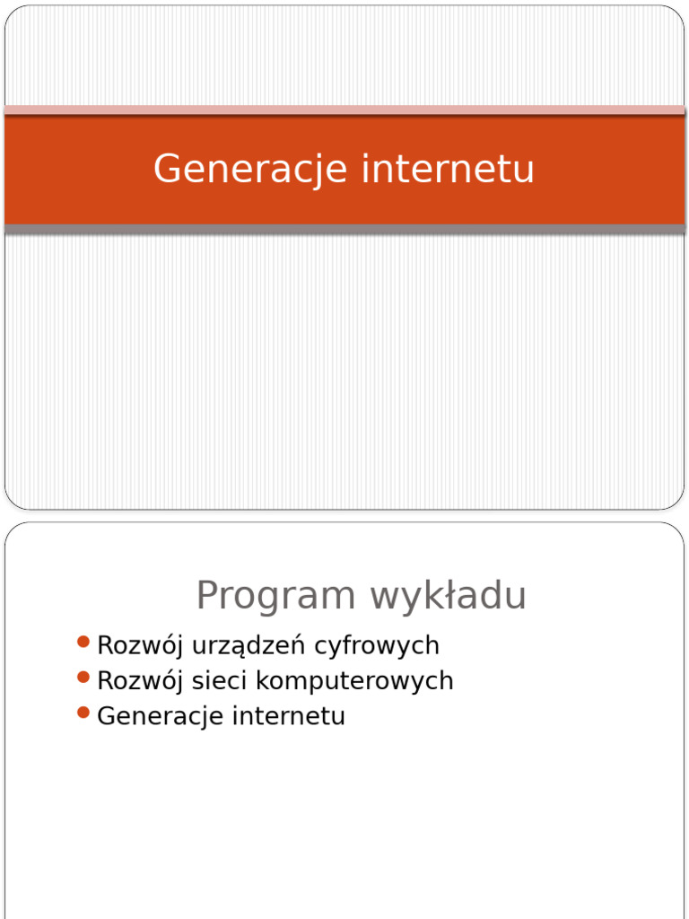 1 Generacje Internetu | PDF