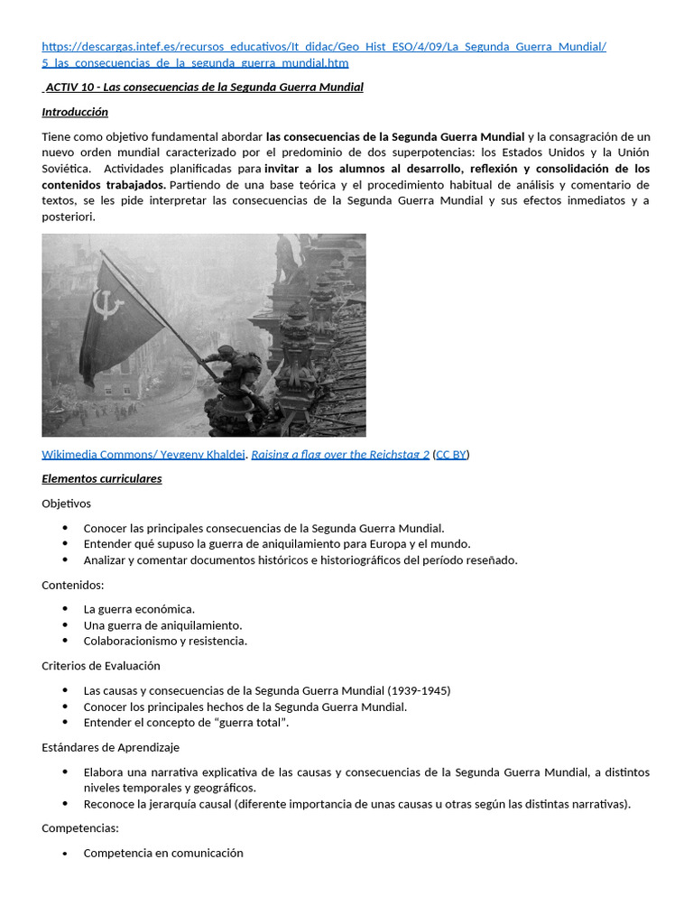 Consecuencias de la Segunda Guerra Mundial | PDF | Alemania nazi ...