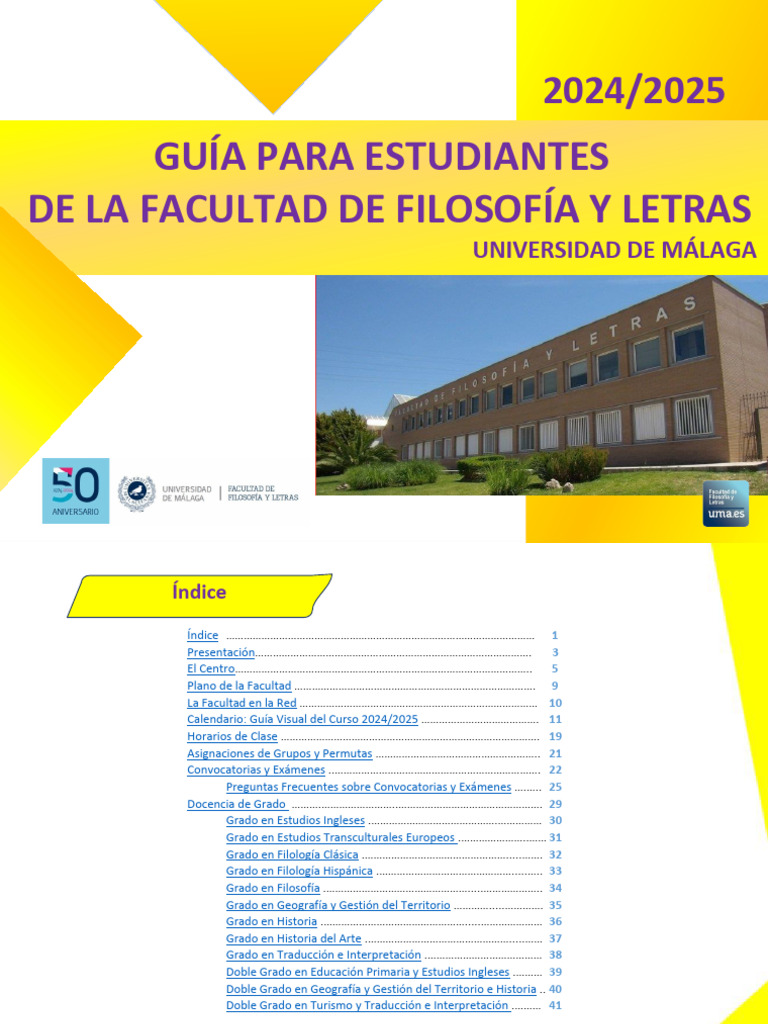 Guía Estudiantes Filosofía y Letras 24/25 | PDF | Educación más alta ...