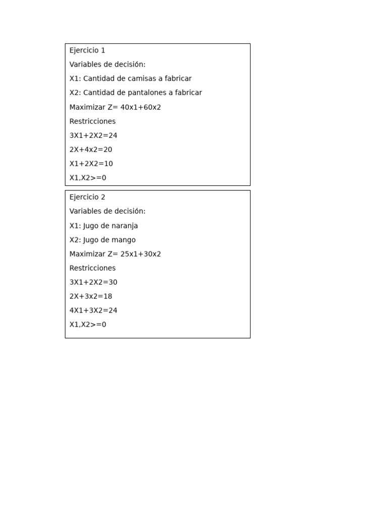 Ejercicios 1 y 2 | PDF