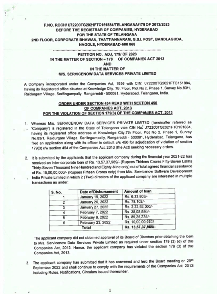 SERVICENOW DATA SERVICES PRIVATE LIMITED-Section-179-20240831 | PDF