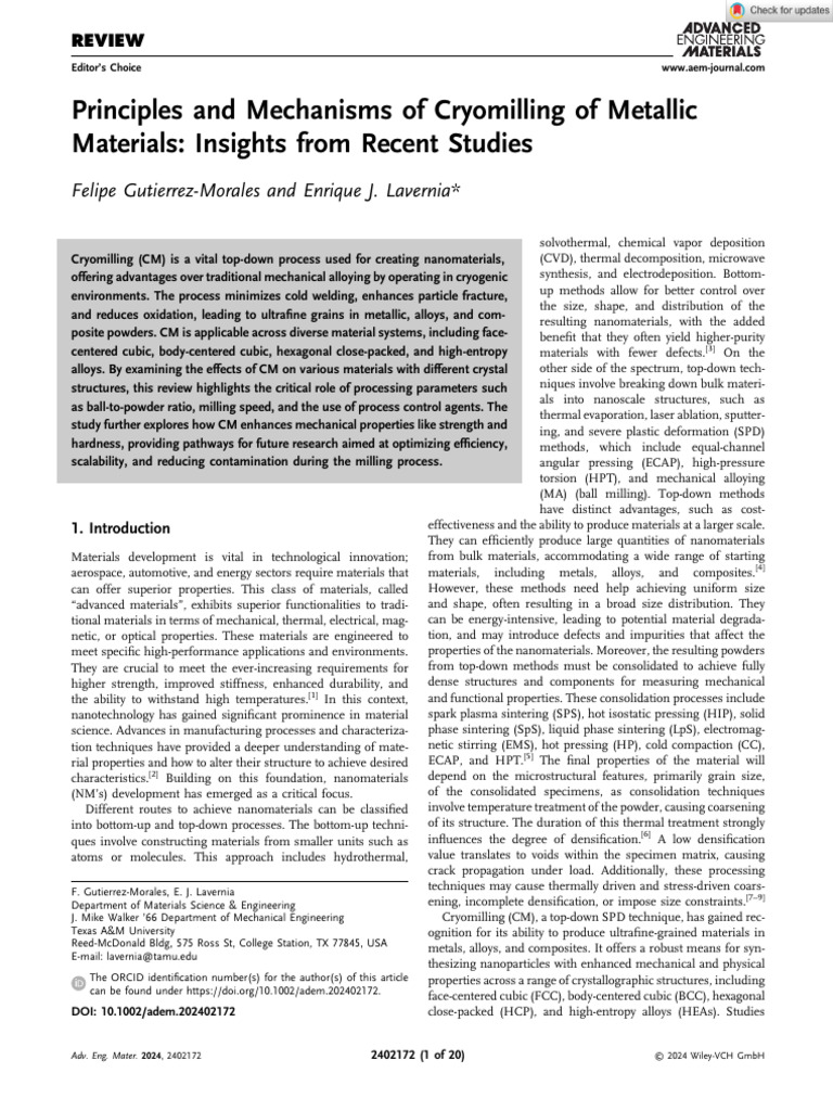 Adv Eng Mater - 2024 - Gutierrez Morales - Principles and Mechanisms of ...