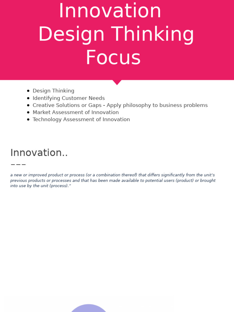 Design Thinking for Innovative Solutions | PDF | Design Thinking ...