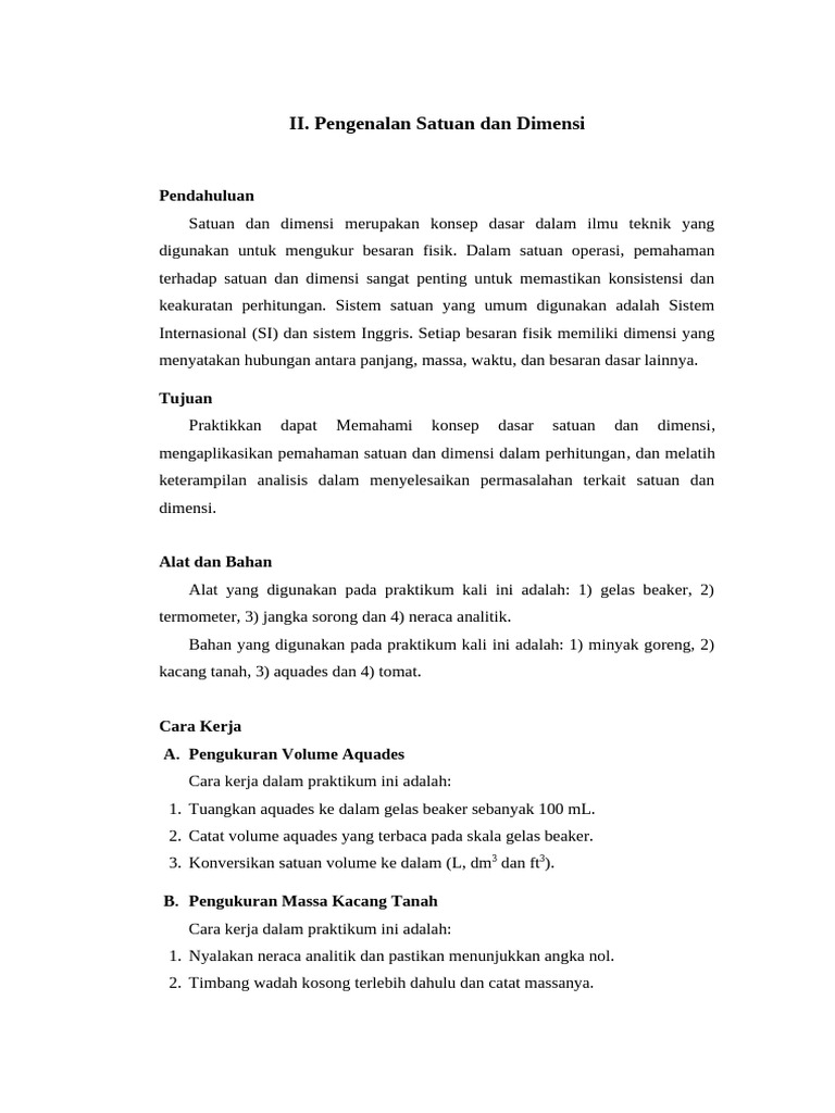 Pengenalan Satuan dan Dimensi Fisika | PDF