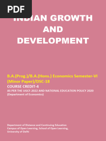 Indian Growth and Development