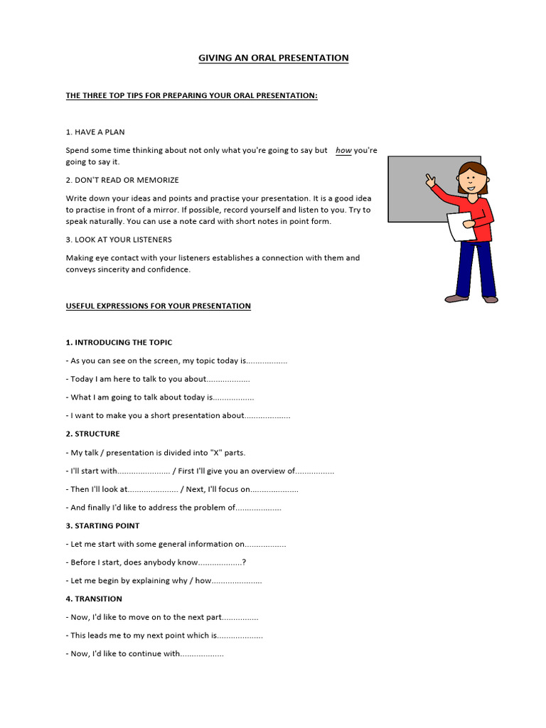 5_oral Presentation Tips | PDF | Grammar | Vocabulary