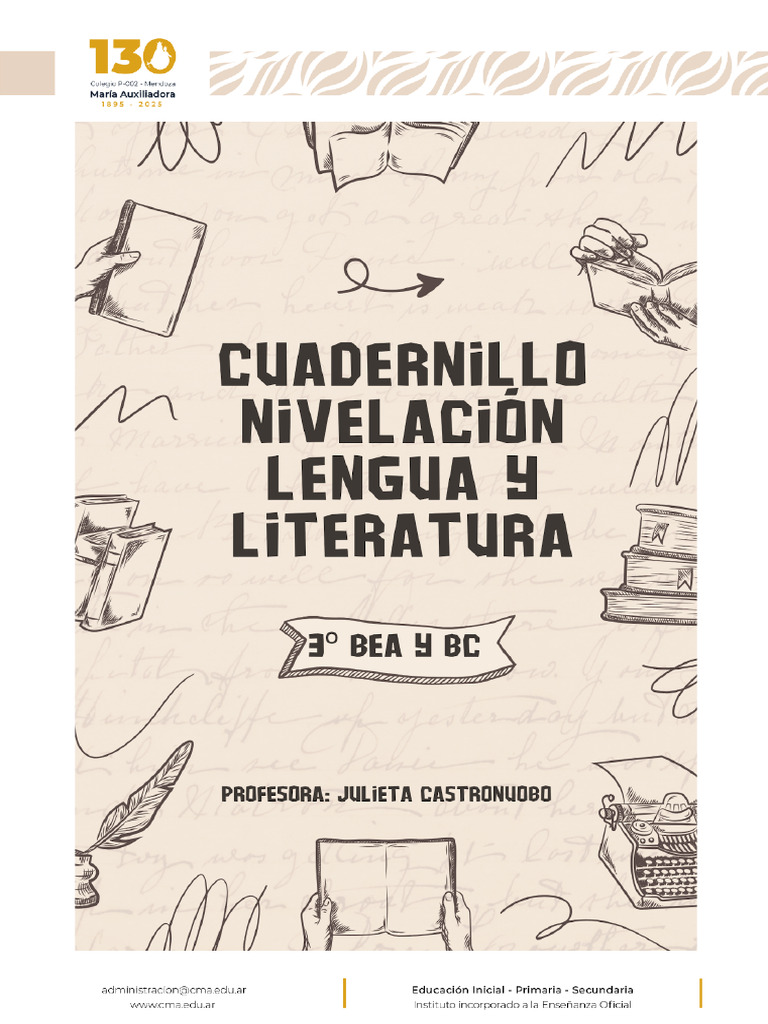 CUADERNILLO NIVELACION Lengua y Literatura 3 | PDF | Sílaba | Vocal
