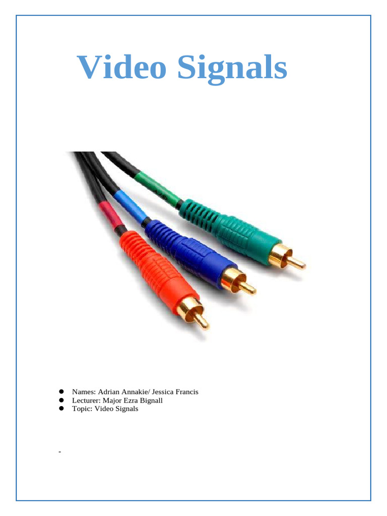 Understanding Video Signals for CCTV | PDF | Video | Digital Video