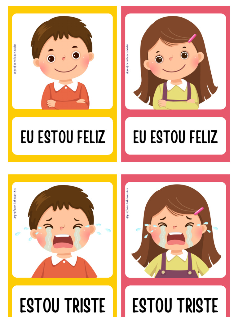 Plaquinhas das Emoções para Imprimir | PDF