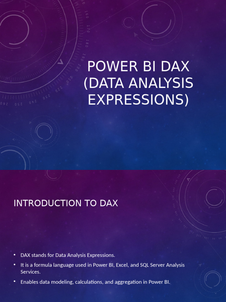 Introduction to DAX in Power BI | PDF
