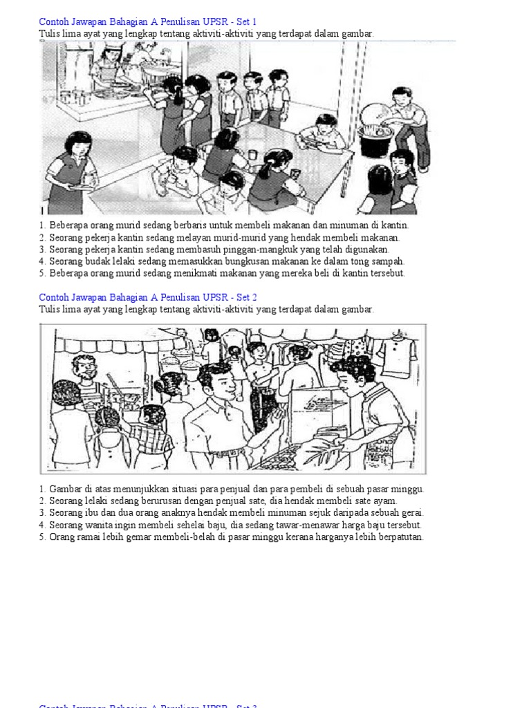 Contoh Jawapan Bahagian A Penulisan Upsr Pdf
