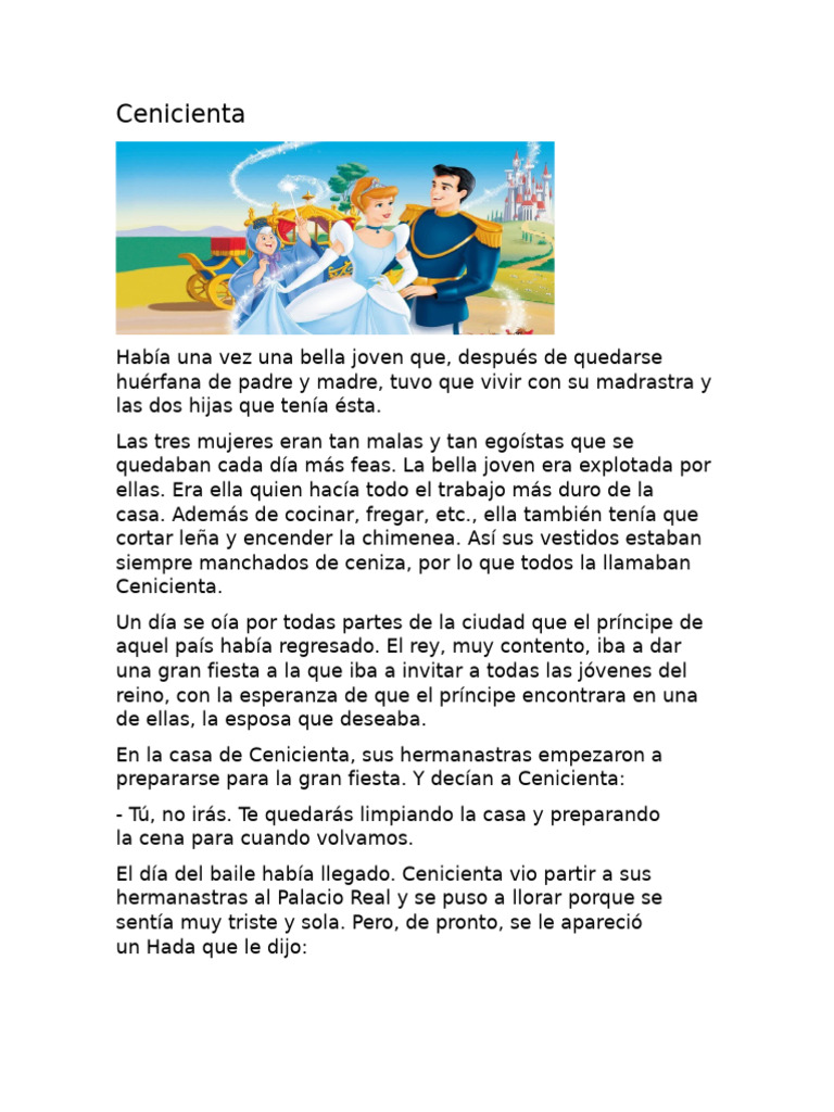 Cuentos de Princesas: Cenicienta y Más | PDF | Blanco como la nieve ...
