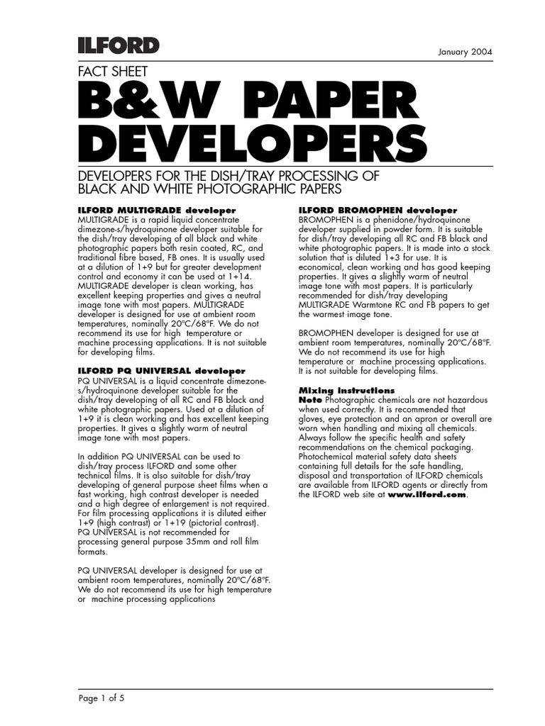 Ilford Multigrade Developer - 500 Ml - View #9