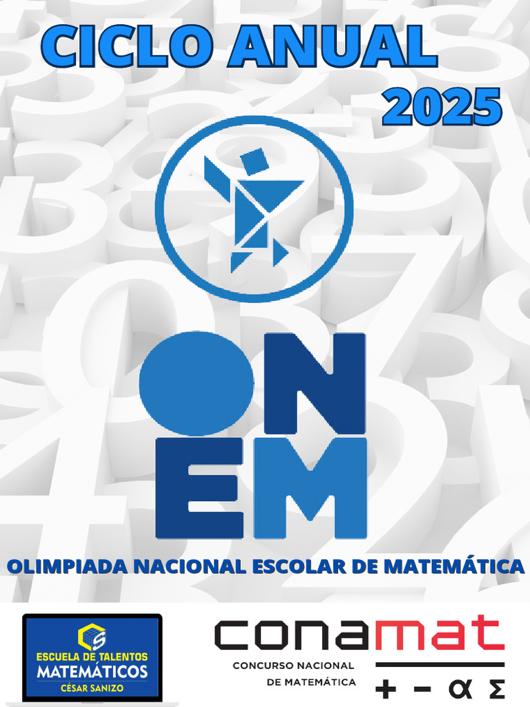 Preparación ONEM-CONAMAT 2025 | PDF | Matemáticas