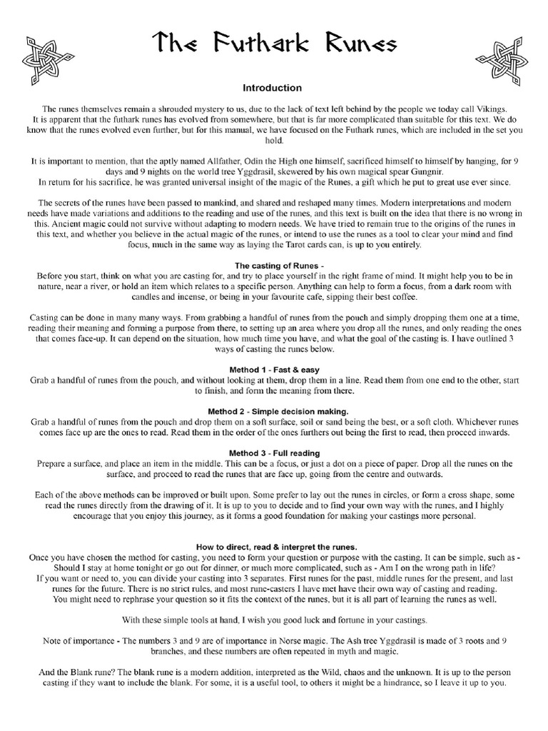 Futhark Runes Back | PDF