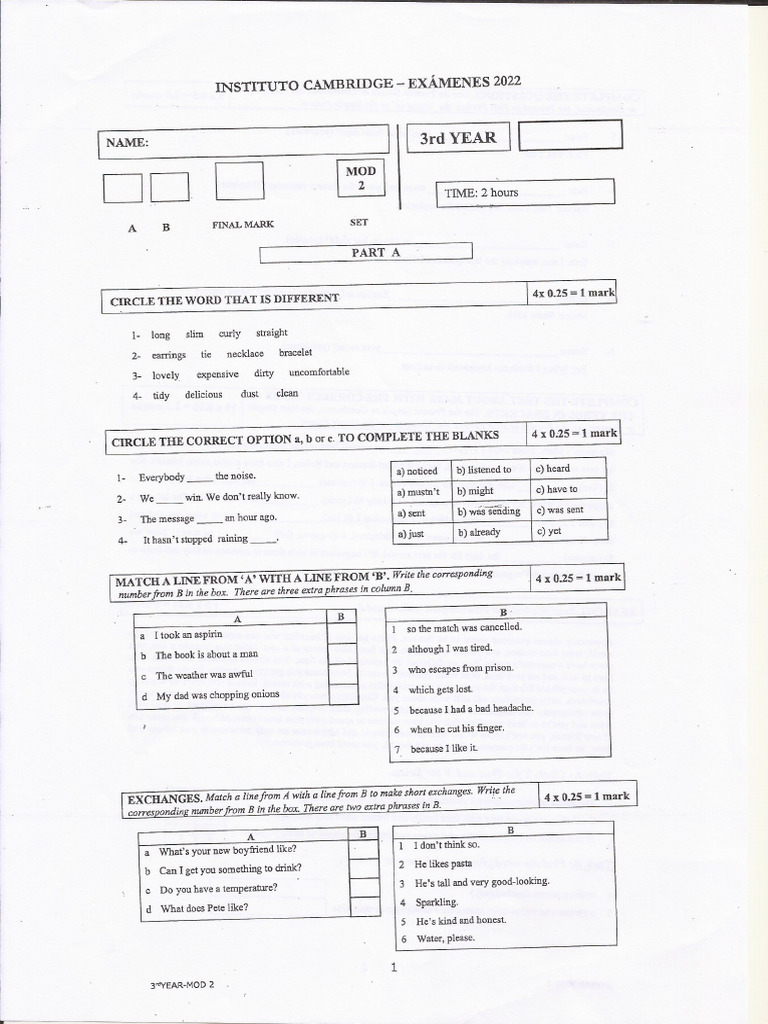 3rd YEAR - MOD 2 2022 | PDF