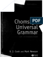 Chomsky s Universal Grammar 3rd Edition Cook