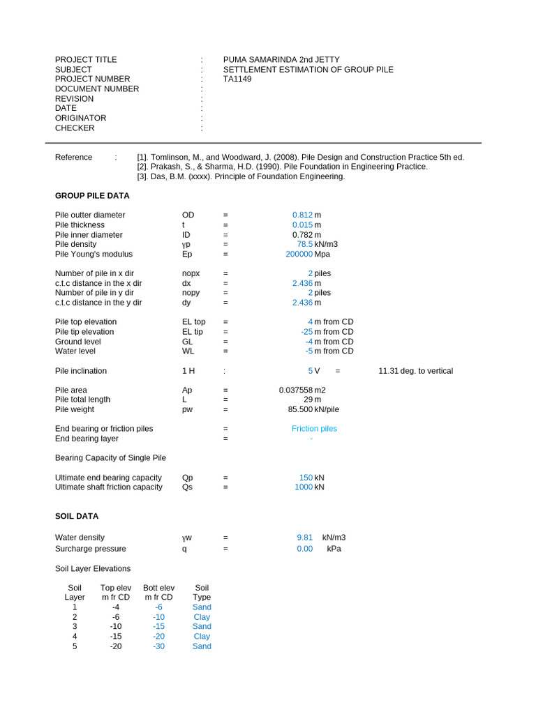 Pile Group Settlement Estimation Guide | PDF | Geotechnical Engineering ...