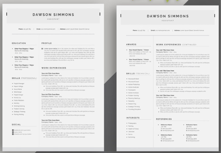 CV Template49.25 | PDF