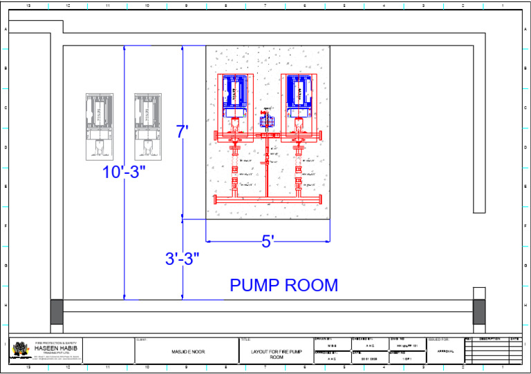 Fire Pump Room Layout Drawing | PDF