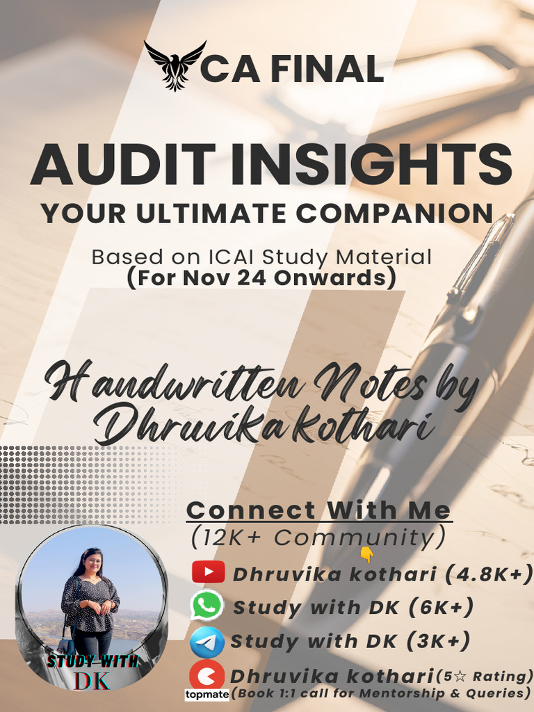 Dhruvika Kothari's CA Final Notes | PDF