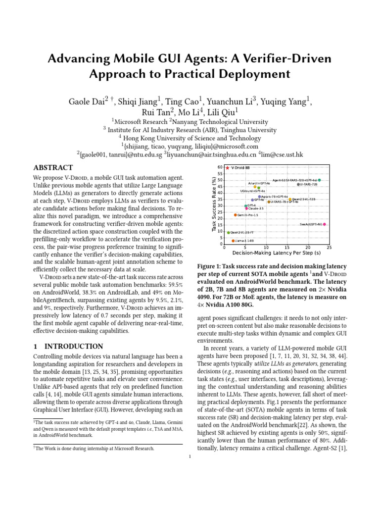 V-Droid: Verifier-Driven Mobile Agents | PDF | User Interface | Computing