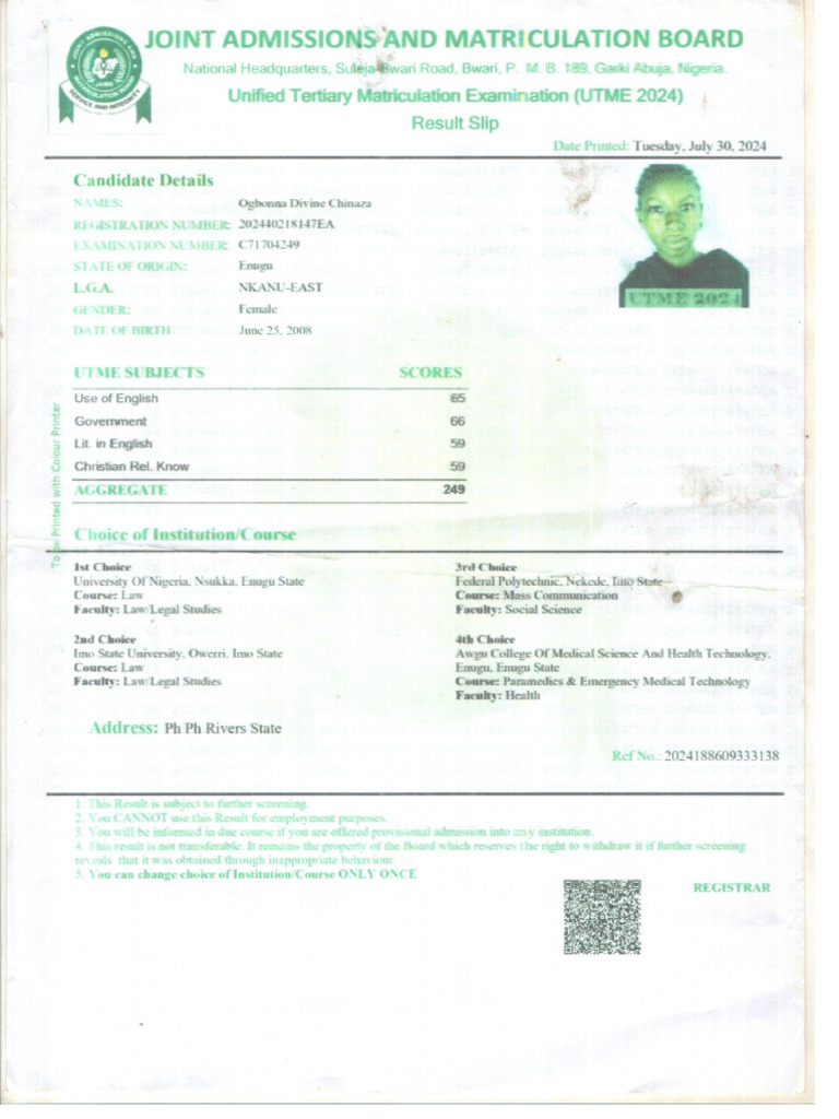 Chinaza Ogbonna Divine Documents | PDF