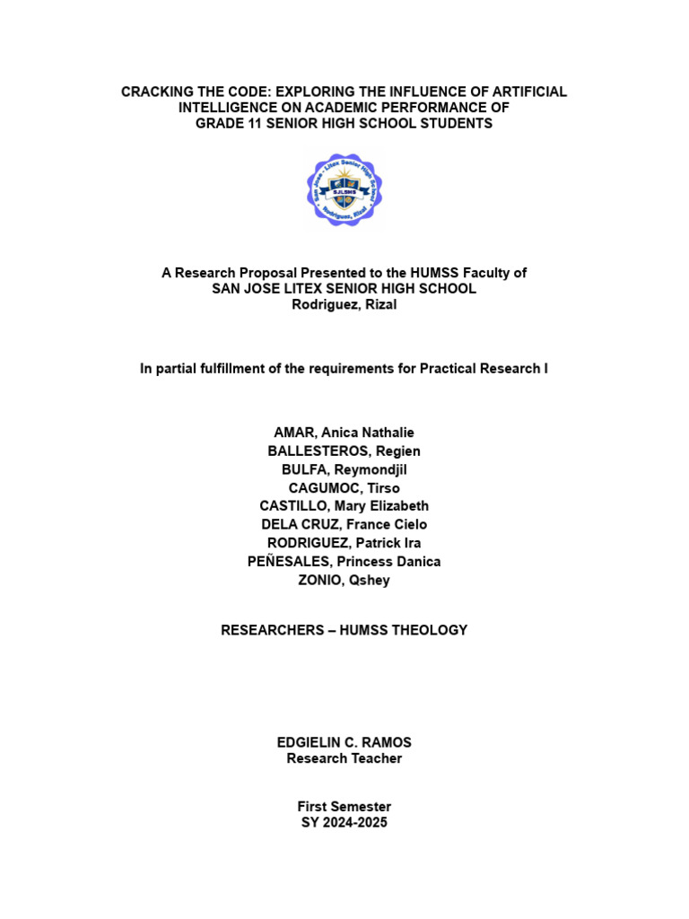 AI's Impact on Grade 11 Academic Performance | PDF | Artificial ...