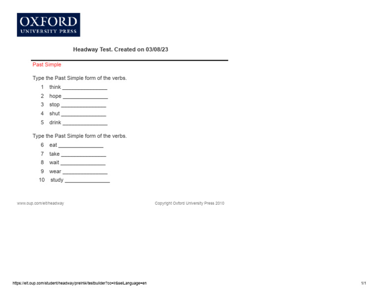 Past Smple | PDF