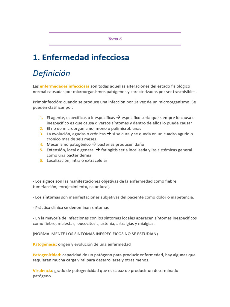 Enfermedades Infecciosas: Definición y Tipos | PDF | Infección | Virus