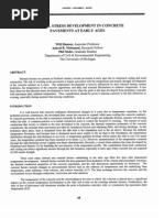 Thermal Stress Development in Concrete Pavements at Early Ages