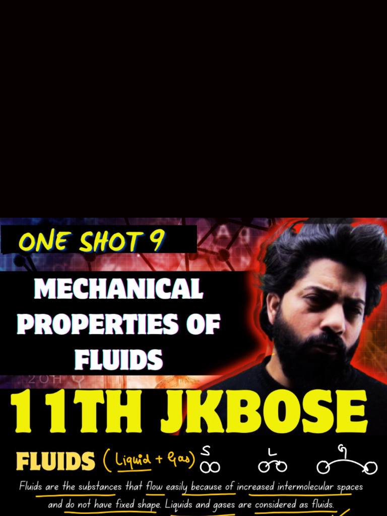 Mechanical Properties of Fluids Lecture Notes | PDF