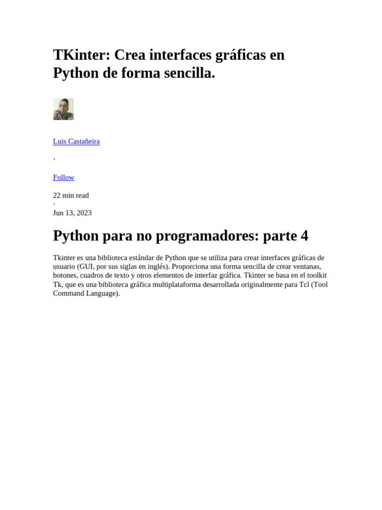 Ventanas Con Tkinter | PDF | Botón (Computación) | Ventana (informática)