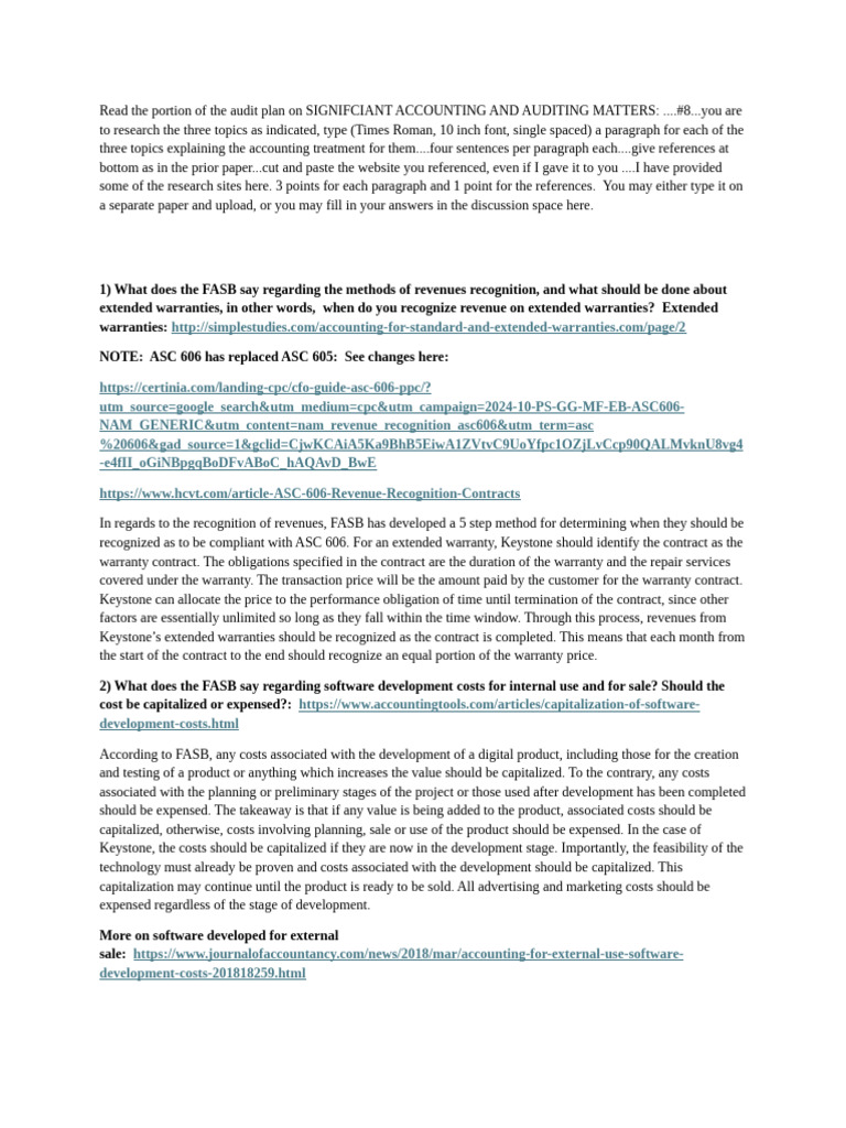 Audit Plan 8 | PDF | Business | Financial Economics