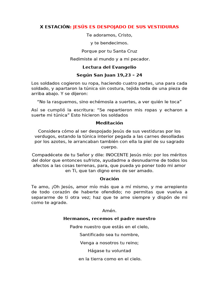 Vía Crucis Estaciones Pdf María Madre De Jesús Orador Del Señor