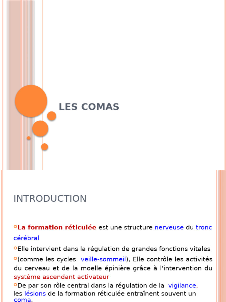 Comprendre le coma : définitions et stades | PDF | Coma | Cerveau