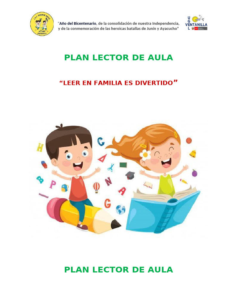 Plan Lector para Fomentar la Lectura | PDF | Salón de clases ...