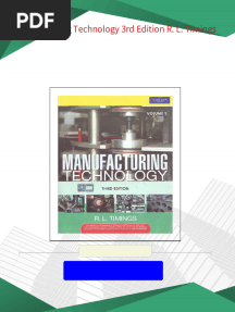 Manufacturing Technology 3rd Edition R. L. Timings - Download the ebook today and own the complete version