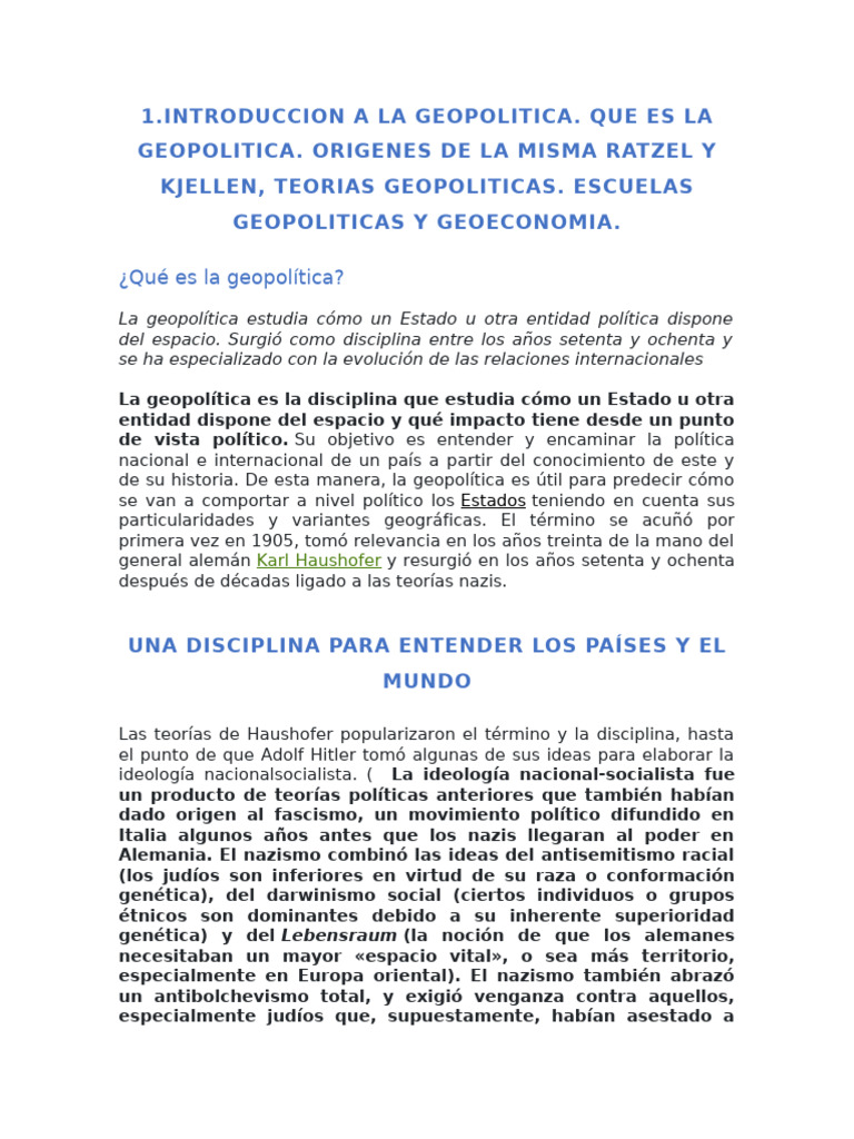 Geopolitica | PDF | Geopolítica | nazismo