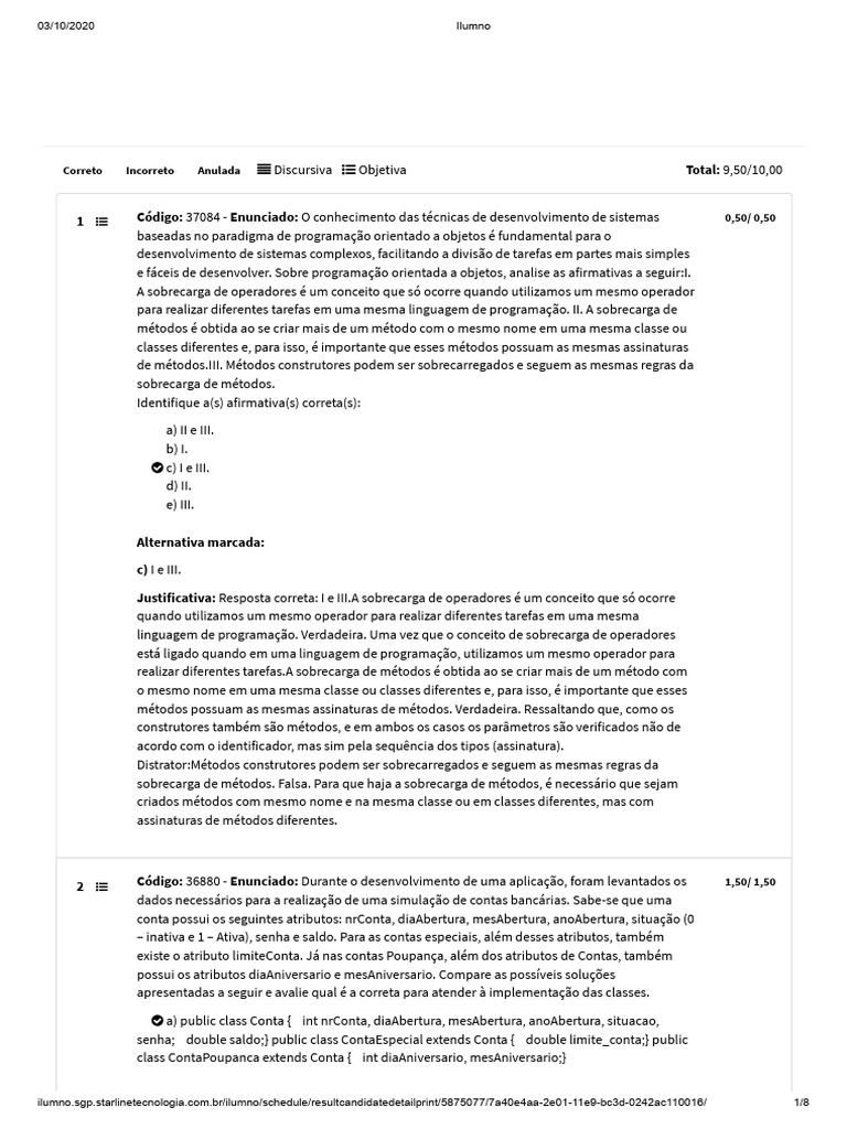 Programação Orientada A Objetos I | PDF | Classe (programação de ...