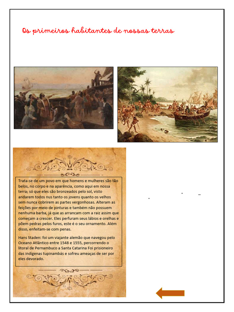 Primeiros Habitantes do Brasil e Seus Costumes | PDF | Brasil | Povos ...