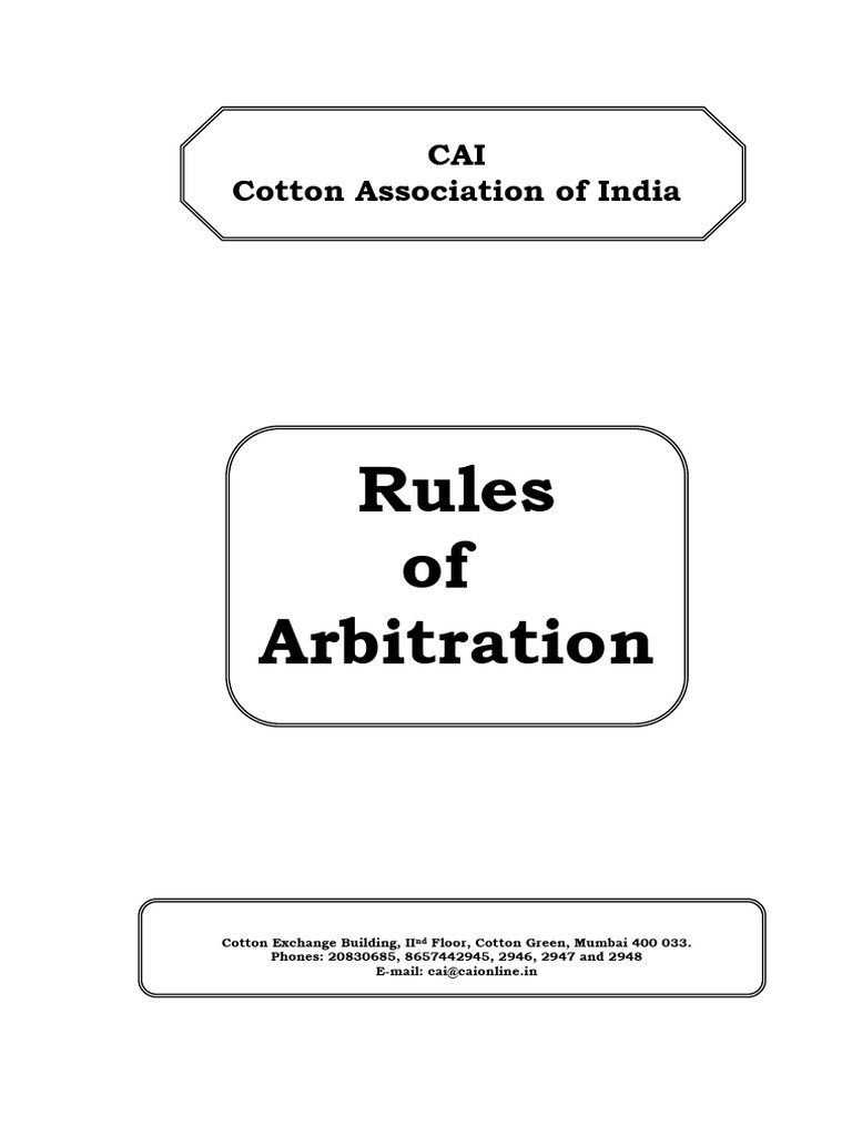 Rules of Arbitration On 26-4-2024 | PDF | Arbitral Tribunal | Arbitration