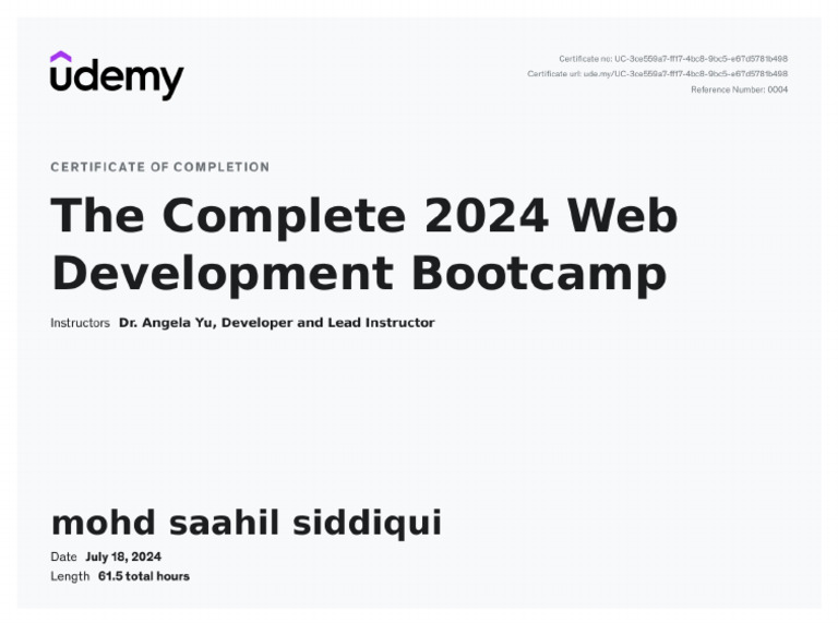 The Complete 2024 Web Development Bootcamp | PDF