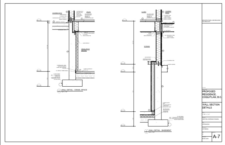 Wall Section Details A-7 | PDF | Mechanical Engineering | Building ...