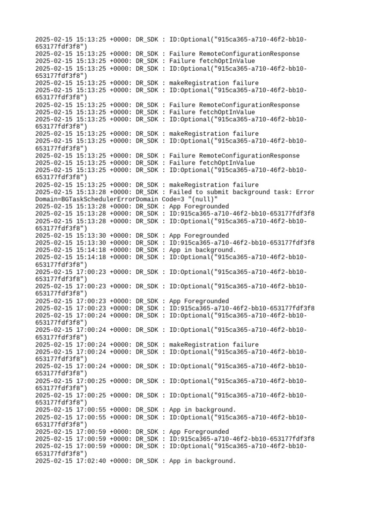 DR_SDK Error Log Analysis | PDF