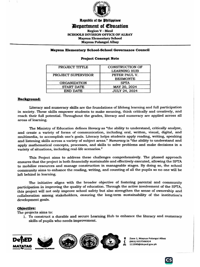 Project Concept Note | PDF