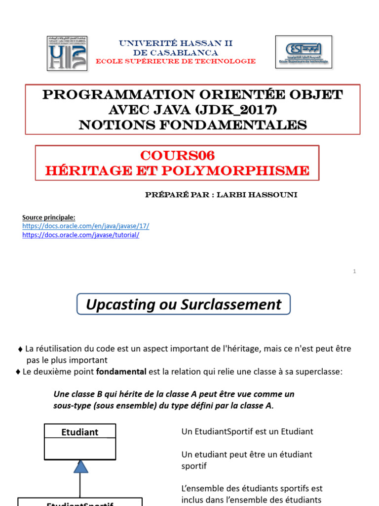 Héritage et polymorphisme en Java | PDF | Interface (Informatique ...